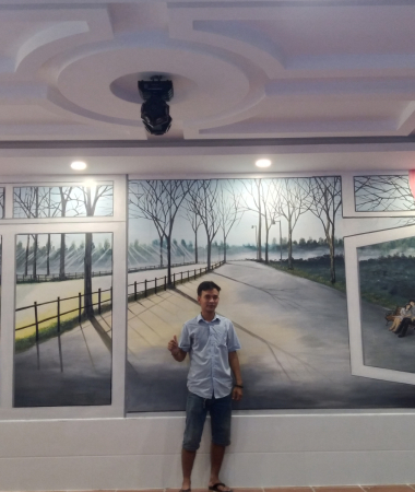 vẽ tranh tường tại đức hòa long an 