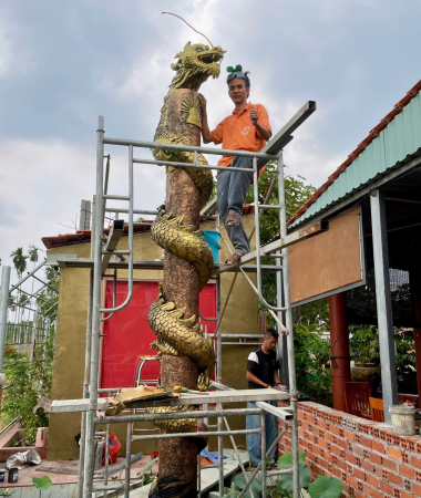 Thi công đắp rồng tại Đức hòa tây ninh