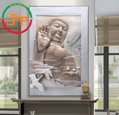 tranh phù điêu tượng phật