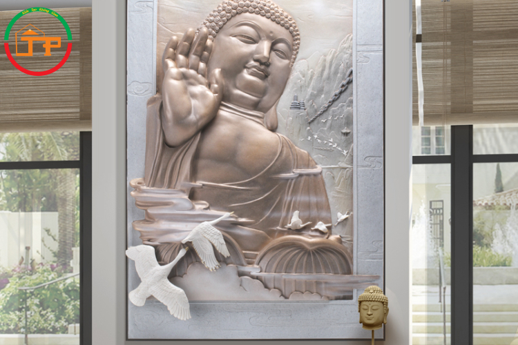 tranh phù điêu tượng phật